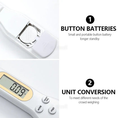 500g/0.1g Portable LCD Digital Kitchen Scale Mini Pets Food Measuring Spoon Gram Electronic Spoon Weight Volumn Food Scale
